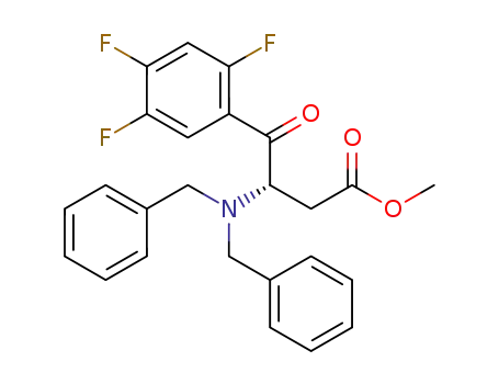 Molecular Structure of 1334630-72-6 ((S)-methyl 3-(dibenzylamino)-4-oxo-4-(2,4,5-trifluorophenyl)butanoate)