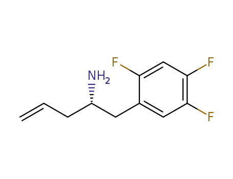 Molecular Structure of 1253056-05-1 ((S)-1-(2,4,5-trifluorophenyl)pent-4-en-2-amine)