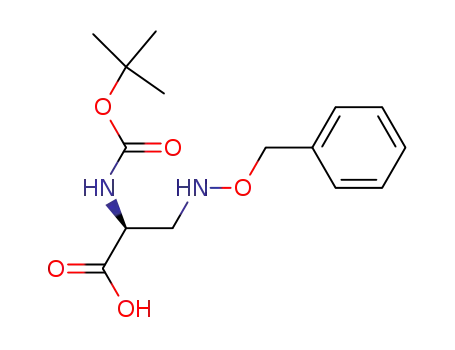 Molecular Structure of 210547-97-0 ((S)-3-Benzyloxyamino-2-tert-butoxycarbonylamino-propionic acid)