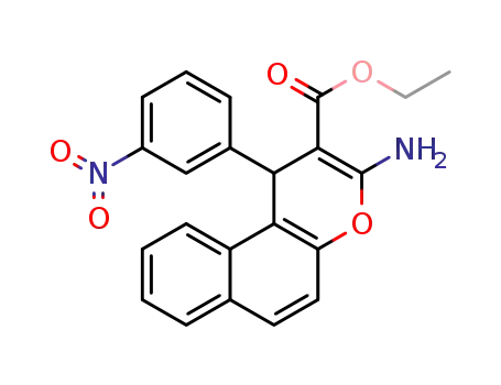 Molecular Structure of 299937-04-5 (ethyl 3-amino-1-(3-nitrophenyl)-1H-benzo[f]chromene-2-carboxylate)