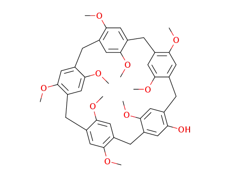 Molecular Structure of 1315103-53-7 (4,8,14,18,23,26,28,31,32-nonamethoxy-35-hydroxypillar[5]arene)