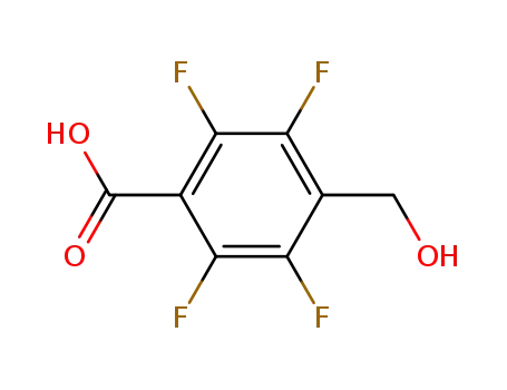 Molecular Structure of 107900-84-5 (2,3,5,6-tetrafluoro-4-(hydroxymethyl)benzoic acid)