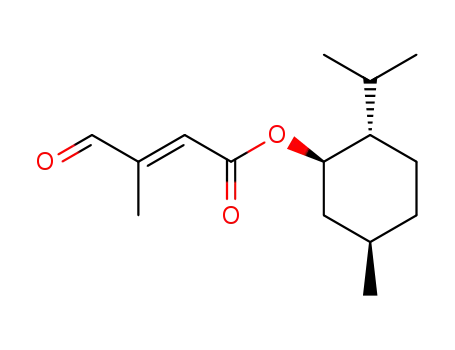 Molecular Structure of 109745-72-4 ((E)-3-Methyl-4-oxo-but-2-enoic acid (1R,2S,5R)-2-isopropyl-5-methyl-cyclohexyl ester)