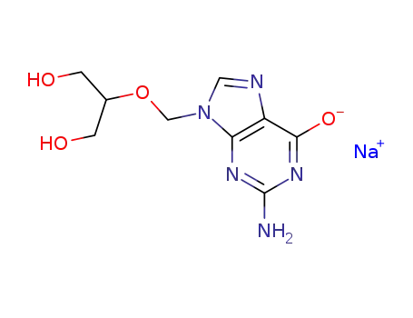 Molecular Structure of 107910-75-8 (Ganciclovir sodium)
