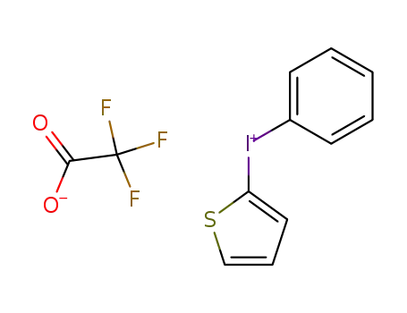 Molecular Structure of 6185-59-7 (phenyl(thiophen-2-yl)iodonium trifluoroacetate)