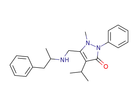 4-Isopropyl-2-methyl-3-<N-(α-methyl-phenylethyl)-aminomethyl>-1-phenyl-3-pyrazolin-5-on
