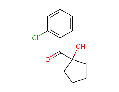 Molecular Structure of 90717-17-2 ((2-chlorophenyl) (1-hydroxycyclopentyl) ketone)