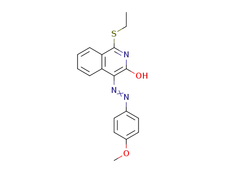 1-Ethylsulfanyl-4-(4-methoxy-phenylazo)-isoquinolin-3-ol
