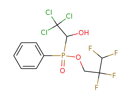 Molecular Structure of 1235818-80-0 ((1,1,3-trihydrotetrafluoropropyl) (1-hydroxy-2,2,2-trichloroethyl)phenylphosphinate)