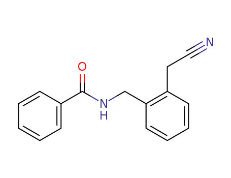 Molecular Structure of 170306-38-4 ([2-(benzoylamino-methyl)-phenyl]-acetonitrile)