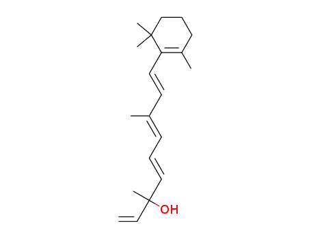 Molecular Structure of 39668-33-2 ((+/-)-7-hydroxy-3.7-dimethyl-1-(2.2.6-trimethyl-cyclohexen-<sup>(6)</sup>-yl)-nonatetraene-(1.3.5.8))
