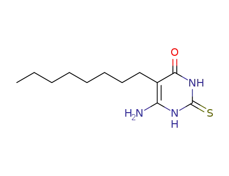 Molecular Structure of 71411-75-1 (6-amino-2,3-dihydro-5-octyl-2-thioxo-1H-pyrimidin-4-one)