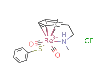 Molecular Structure of 201035-45-2 ([(CO)2PhSReNH(CH3)CH2CH2(η(5)-C5H4)]Cl)