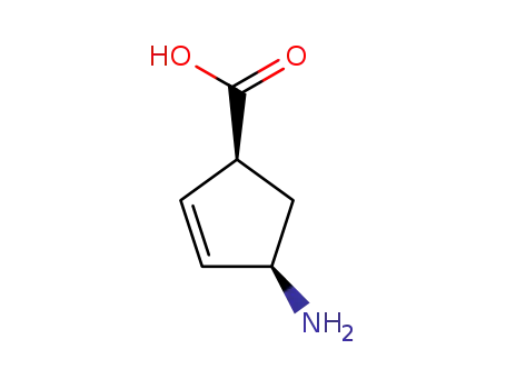 Molecular Structure of 102579-71-5 ((-)-(1S,4R)-4-AMINOCYCLOPENT-2-ENECARBOXYLIC ACID)