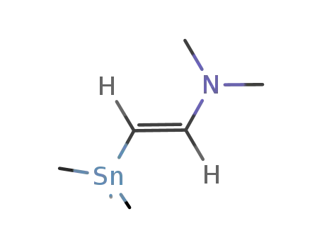 Molecular Structure of 109862-85-3 (Ethenamine, N,N-dimethyl-2-(trimethylstannyl)-, (E)-)