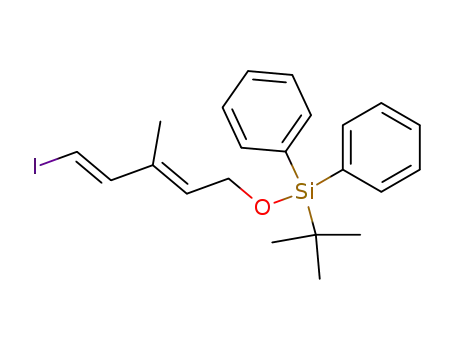 Molecular Structure of 138846-07-8 (Silane,
(1,1-dimethylethyl)[(5-iodo-3-methyl-2,4-pentadienyl)oxy]diphenyl-,
(E,E)-)