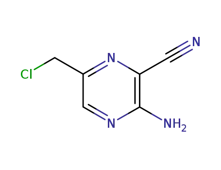 Molecular Structure of 40127-91-1 (3-amino-6-(chloromethyl)pyrazinecarbonitrile)