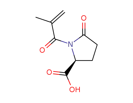 Molecular Structure of 80079-49-8 (1-(2-methyl-1-oxoallyl)-5-oxo-L-proline)