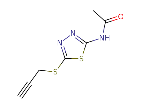 Molecular Structure of 80088-37-5 (N-[5-(2-propynylthio)-1,3,4-thiadiazol-2-yl]acetamide)