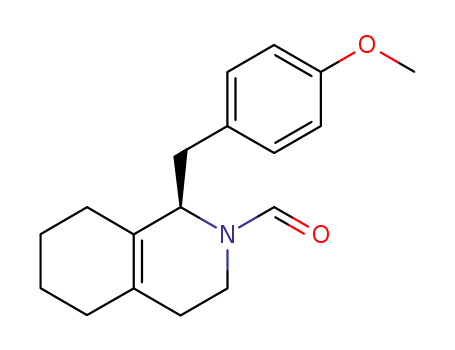 Molecular Structure of 51773-23-0 ((+)-3,4,5,6,7,8-hexahydro-1-(p-Methoxybenzyl)-2(1H)-Isoquinolinecarboxaldehyde)