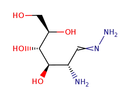 Molecular Structure of 77045-60-4 (2-amino-2-deoxy-D-glucose hydrazone)