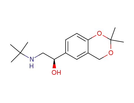 Molecular Structure of 238762-31-7 ((R)-2-(N-tert-butylamino)-1-(2,2-dimethyl-4H-benzo[3,4-e]1,3-dioxin-6-yl)ethanol)