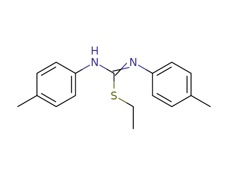 Molecular Structure of 20584-08-1 (Carbamimidothioic acid, N,N'-bis(4-methylphenyl)-, ethyl ester)