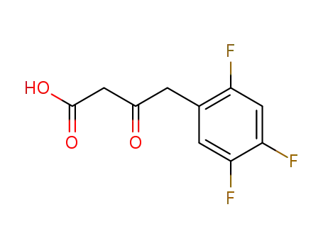 Molecular Structure of 1256815-03-8 (4-(2,4,5-trifluorophenyl)-3-oxobutanoic acid)