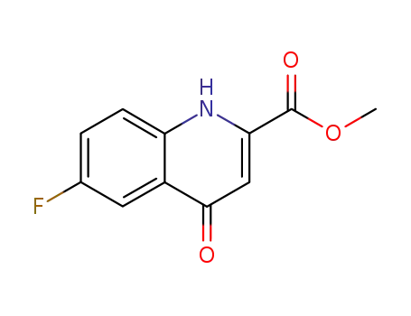 Molecular Structure of 19271-19-3 (Methyl6-fluoro-4-oxo-1,4-dihydroquinoline-2-carboxylate)