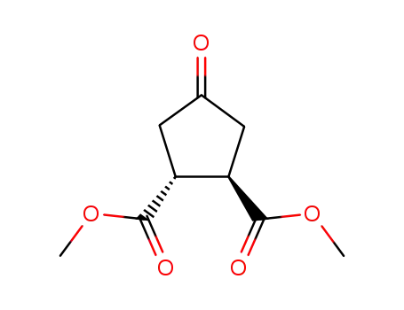 Molecular Structure of 35079-19-7 (1,2-Cyclopentanedicarboxylic acid, 4-oxo-, 1,2-diMethyl ester, (1R,2R)-)