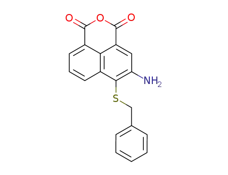 Molecular Structure of 625836-85-3 (4-benzylmercapto-3-amino-1,8-naphthalic anhydride)