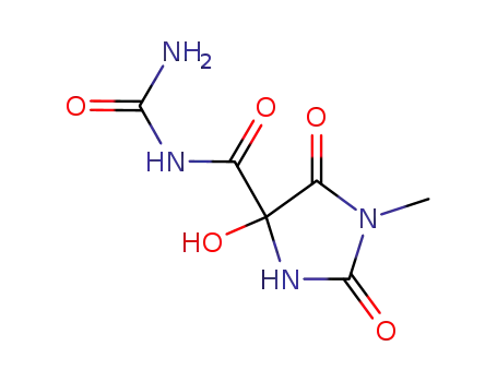 Molecular Structure of 71886-23-2 (4-hydroxy-1-methyl-2,5-dioxo-4-imidazolidinecarboxyureide)
