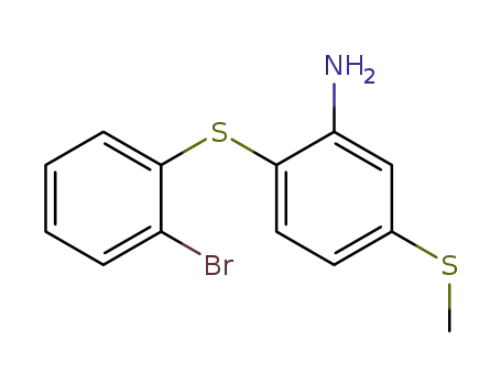Molecular Structure of 7623-78-1 (2-(2-bromophenylthio)-5-(methylthio)aniline)