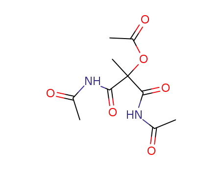 Molecular Structure of 66209-50-5 (1,1-Bis(N-acetylcarbamoyl)ethyl acetate)
