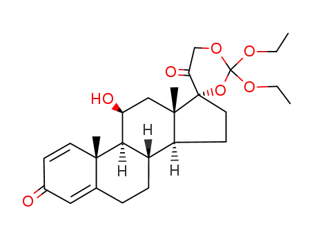 Molecular Structure of 26129-79-3 (prednisolone-17,21-diethylorthocarbonate)