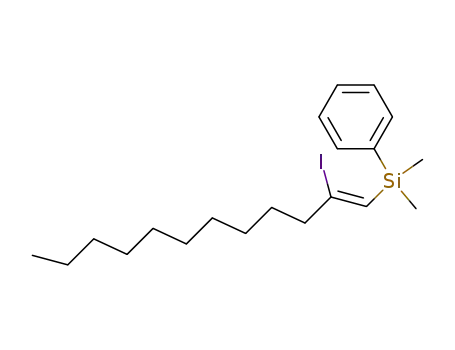 Molecular Structure of 86014-21-3 ((Z)-1-dimethylphenylsilyl-2-iodo-1-dodecene)