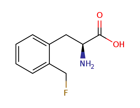 Molecular Structure of 1111643-38-9 (2-([<sup>(18)</sup>F]-fluoromethyl)-L-phenylalanine)