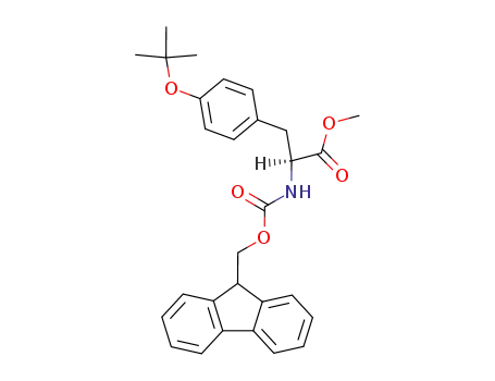Molecular Structure of 132409-94-0 (N-(9-Fluorenylmethoxycarbonyl)-O-tert-butyl-L-tyrosine Methyl Ester)