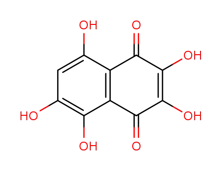 Molecular Structure of 1143-11-9 (2,3,5,6,8-Pentahydroxy-1,4-naphthoquinone)