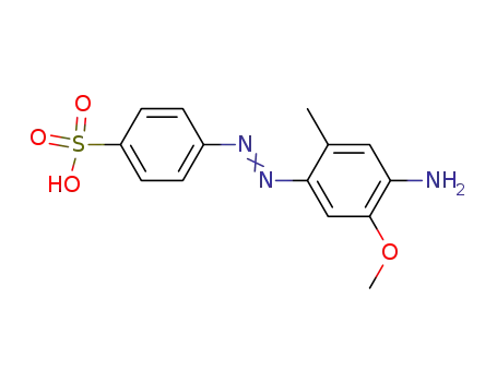 Molecular Structure of 40947-69-1 (4-[(4-Amino-5-methoxy-2-methylphenyl)azo]benzenesulfonic acid)