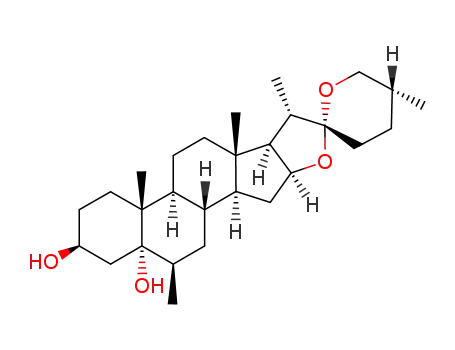 Molecular Structure of 73927-85-2 (5ALPHA-HYDROXY-6BETA-METHYLTIGOGENIN�)