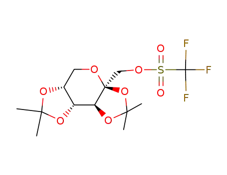 Molecular Structure of 74925-15-8 (2,3:4,5-di-O-isopropylidene-1-O-(trifluoromethanesulfonyl)-β-D-fructopyranose)