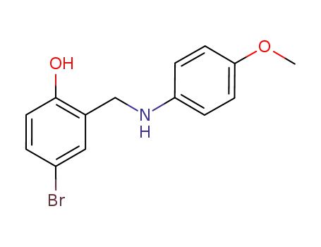 Molecular Structure of 763132-62-3 (4-BROMO-2-[(4-METHOXYANILINO)METHYL]BENZENOL)