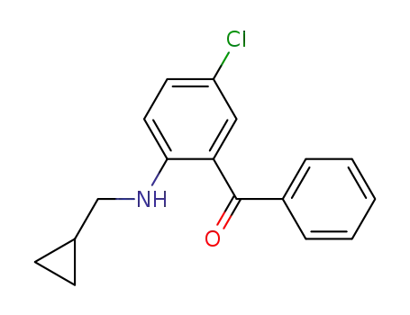 Molecular Structure of 2897-00-9 (2-Cyclopropylmethylamino-5-chlorobenzophenone)