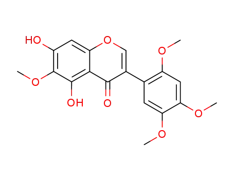 Molecular Structure of 4935-92-6 (5,7-Dihydroxy-2',4',5',6-tetramethoxyisoflavone)