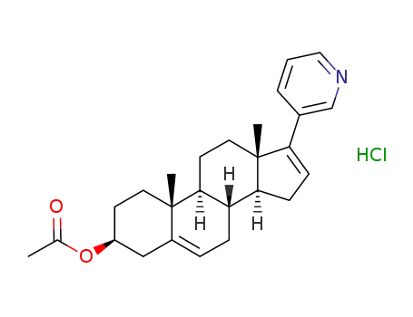 Molecular Structure of 877319-47-6 ((3β)-17-(3-pyridinyl)androsta-5,16-dien-3-yl acetate hydrochloride)