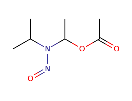 Molecular Structure of 81264-58-6 (1-((1-Methylethyl)nitrosoamino)ethanol acetate (ester))