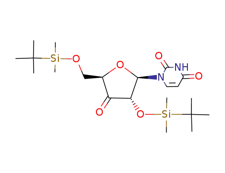 Molecular Structure of 90813-54-0 (2',5'-bis-O-tert-butyldimethylsilyl-3'-ketouridine)