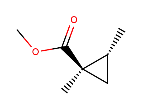 Molecular Structure of 104131-70-6 (Cyclopropanecarboxylic acid, 1,2-dimethyl-, methyl ester, (1R,2R)-rel- (9CI))