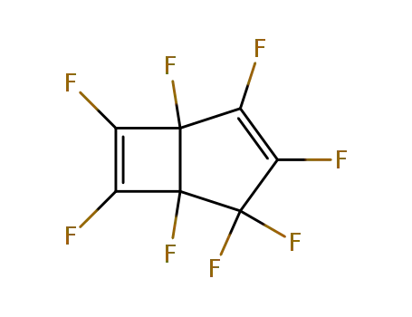 Molecular Structure of 88703-42-8 (Bicyclo[3.2.0]hepta-2,6-diene, 1,2,3,4,4,5,6,7-octafluoro-)